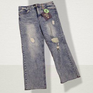 Indigo Rein Bleached & Distressed Denim Junior Jeans. Size 13/30. NWT